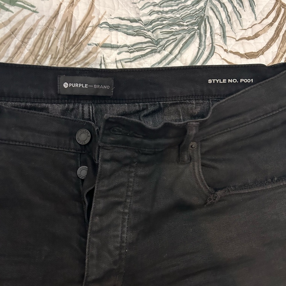 Men's Purple Brand Black Skinny Jeans - Picture 2 of 5